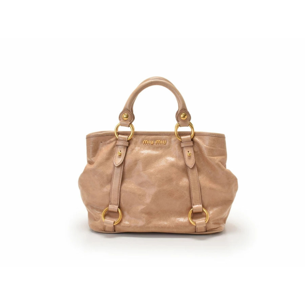 Miu MIu handbag leather Camel Brown